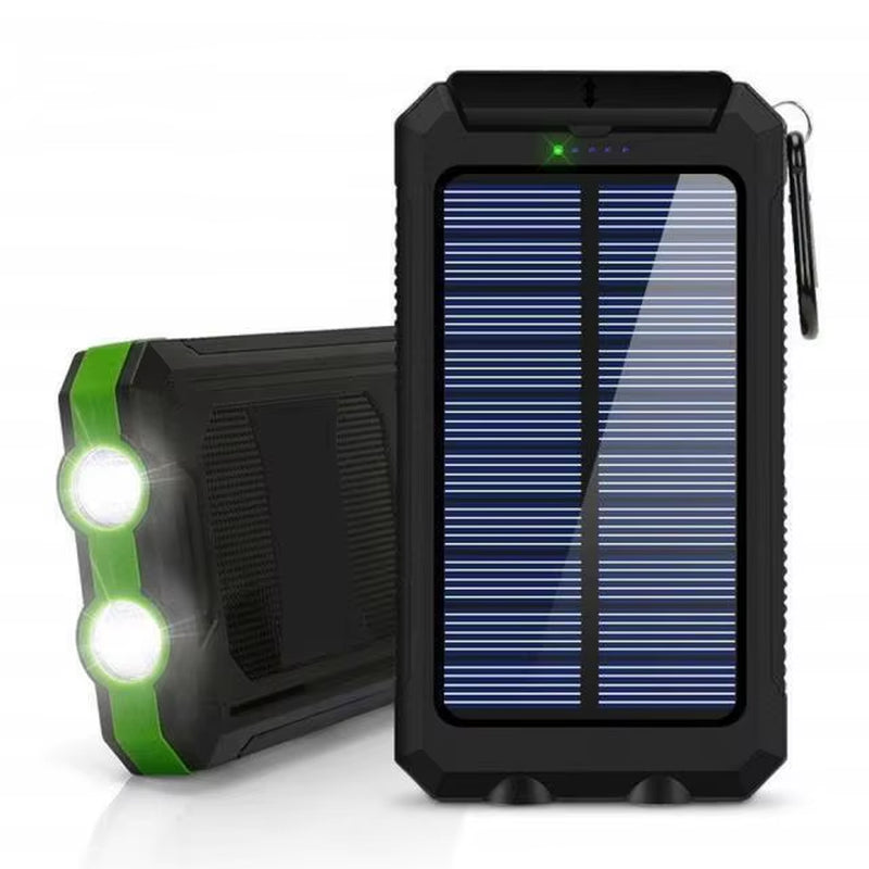 Power Up Your Adventures with the 80000mAh Solar Power Bank - Ultimate Portable Charger with LED Light and Compass for All Smartphones