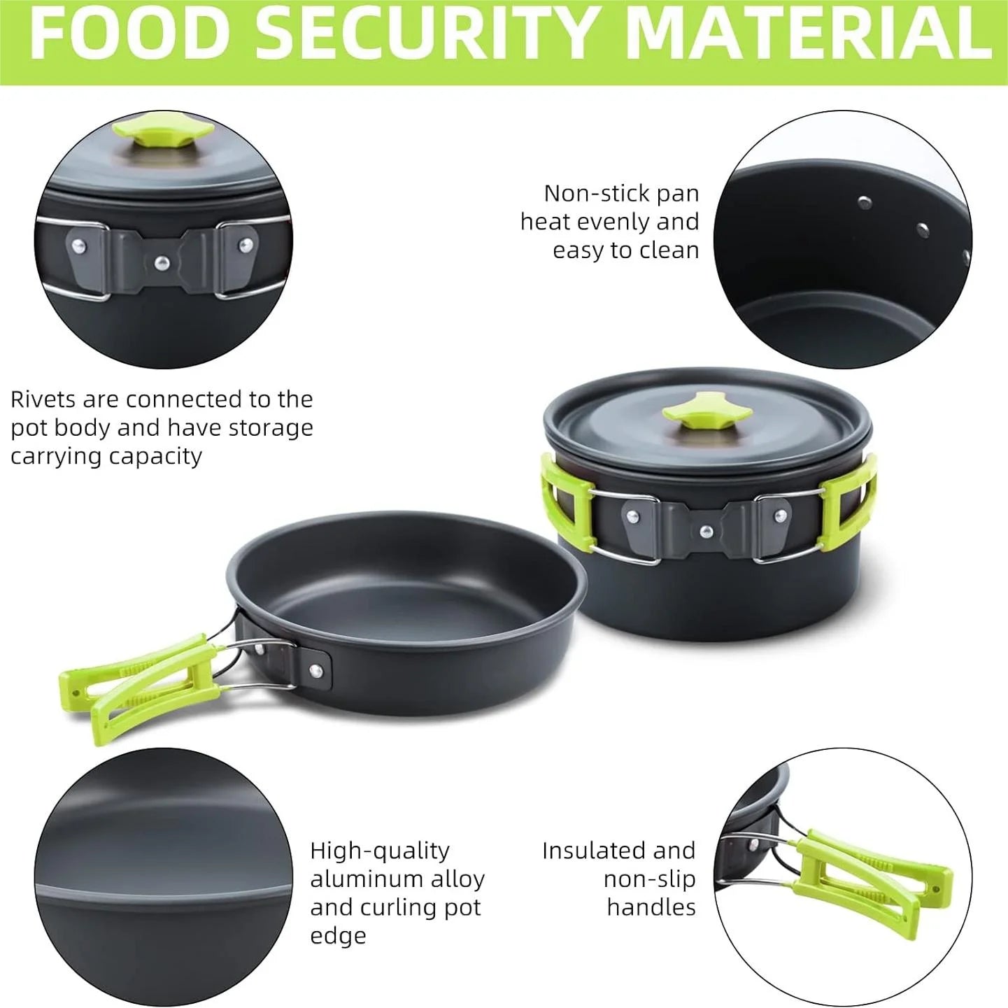 Ultimate 15-Piece Camping Cookware Set with Mini Stove - Lightweight, Non-Stick, and Perfect for Outdoor Adventures!