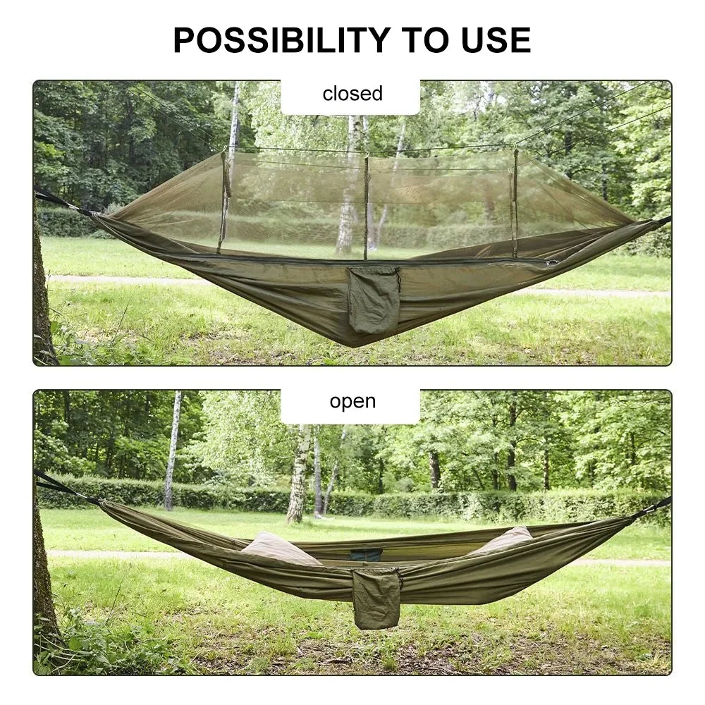 Ultimate Camping Hammock - Lightweight Portable Double & Single Hammock with Tree Straps for Outdoor Adventures, Hiking, and Travel