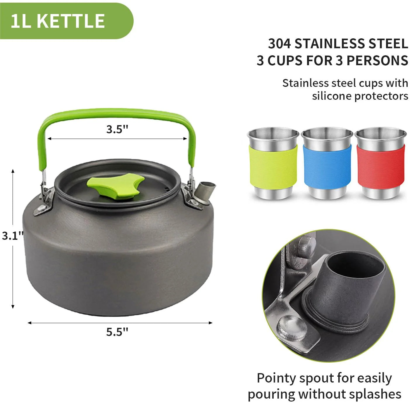 Ultimate 15-Piece Camping Cookware Set with Mini Stove - Lightweight, Non-Stick, and Perfect for Outdoor Adventures!