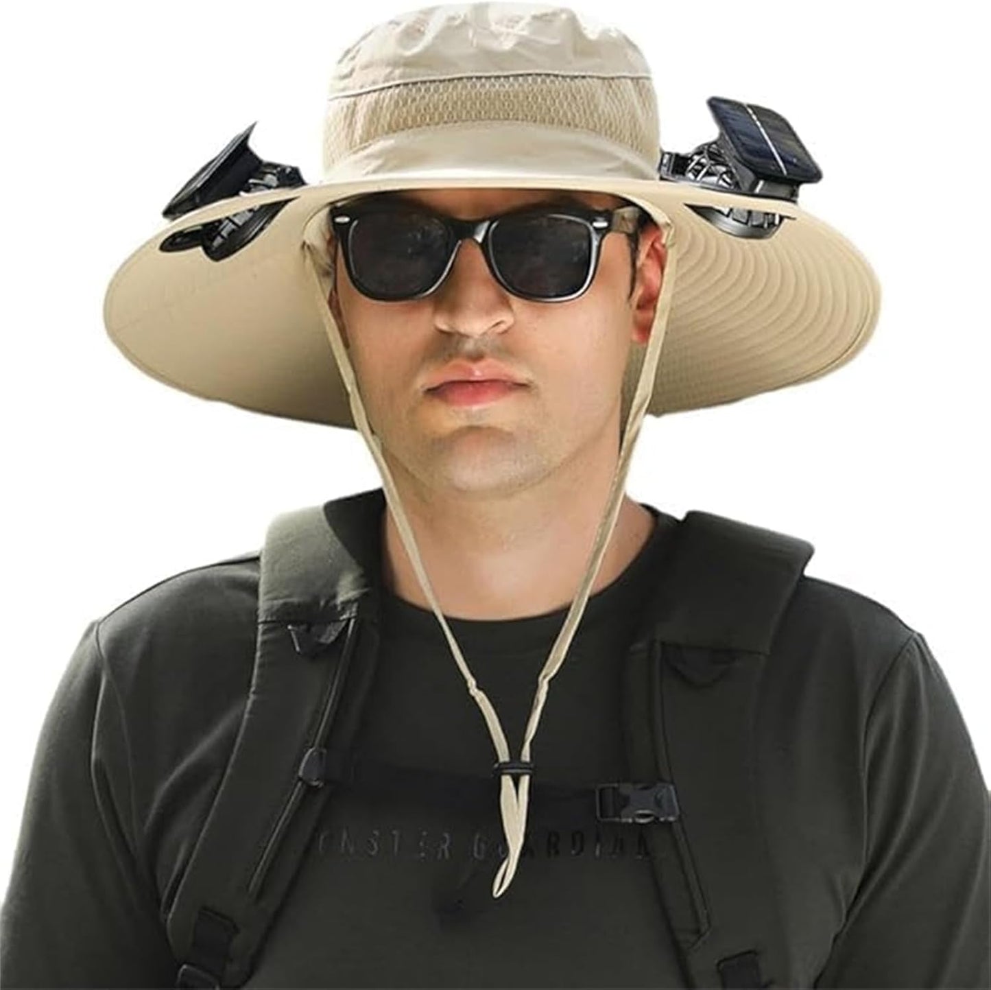 Experience Ultimate Comfort and Protection with Our Wide Brim Solar Fan Hat for Outdoor Adventures - Perfect for Fishing and Sun Protection!