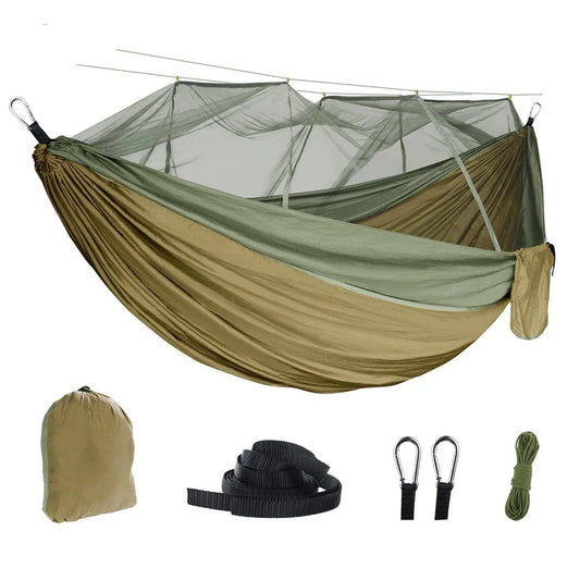 Ultimate Camping Hammock - Lightweight Portable Double & Single Hammock with Tree Straps for Outdoor Adventures, Hiking, and Travel