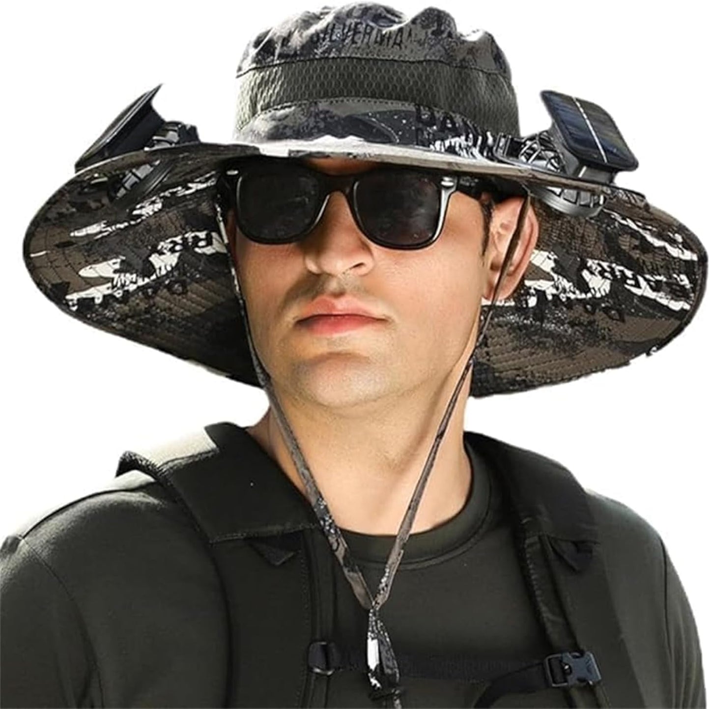 Experience Ultimate Comfort and Protection with Our Wide Brim Solar Fan Hat for Outdoor Adventures - Perfect for Fishing and Sun Protection!