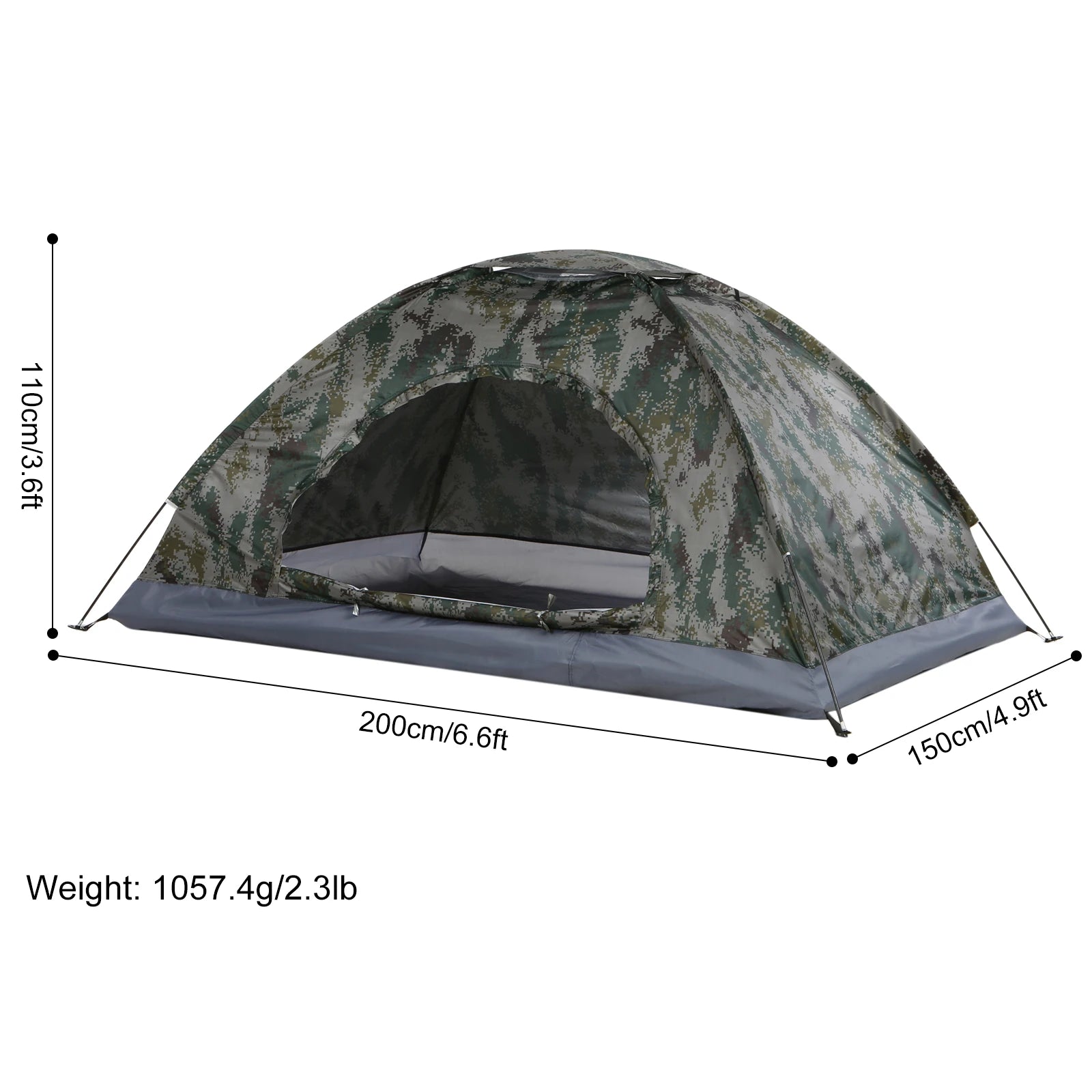 Ultralight 1-2 Person Portable Camping Tent with Anti-UV Coating - Perfect for Summer Hiking and Beach Adventures