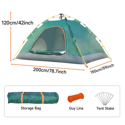 Experience the Great Outdoors with Our 2-3 Person Instant Pop Up Camping Tent - Waterproof, UV Protected, and Lightweight for Ultimate Convenience!