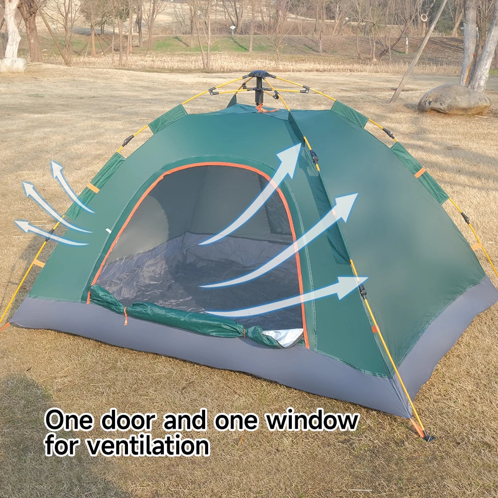 Experience the Great Outdoors with Our 2-3 Person Instant Pop Up Camping Tent - Waterproof, UV Protected, and Lightweight for Ultimate Convenience!