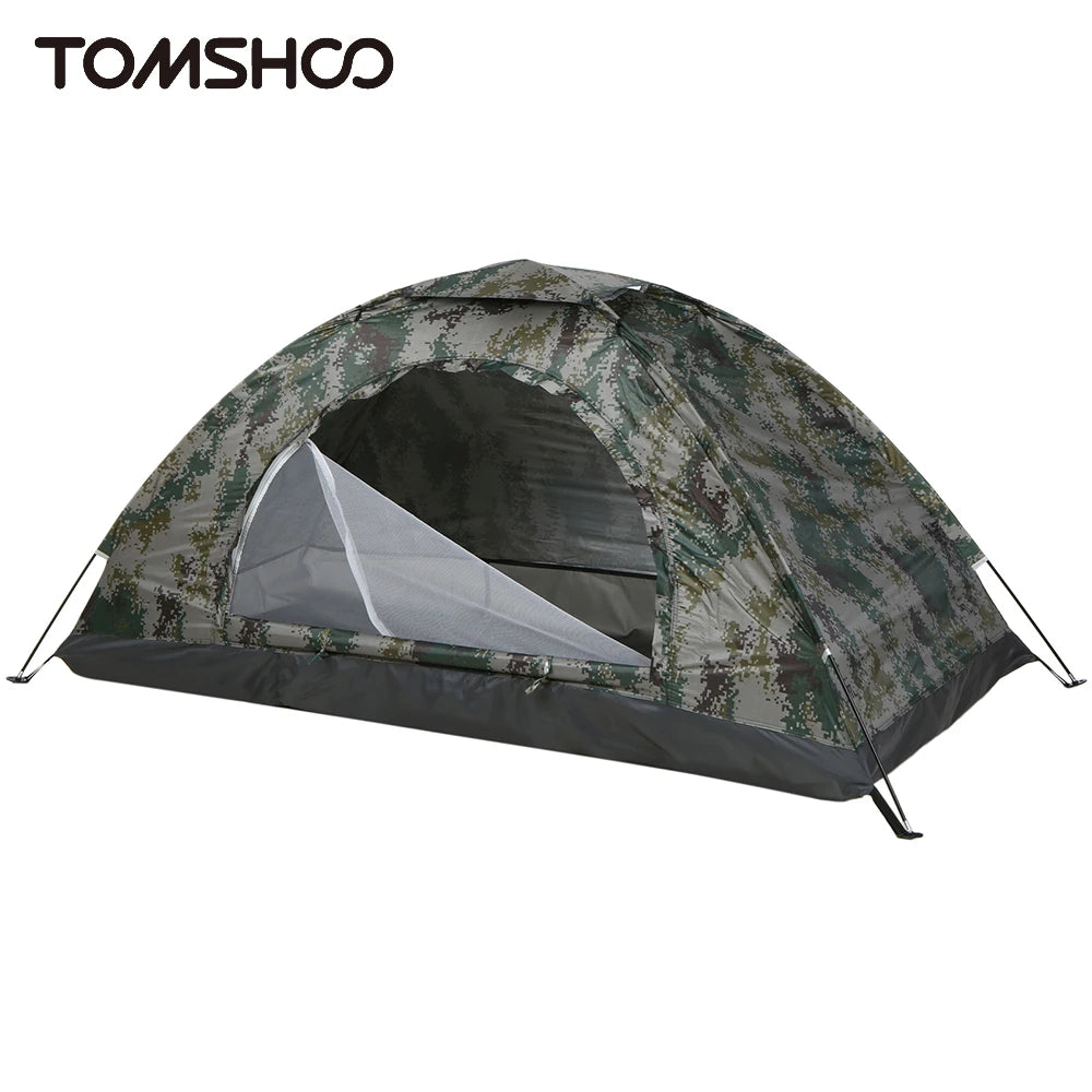Ultralight 1-2 Person Portable Camping Tent with Anti-UV Coating - Perfect for Summer Hiking and Beach Adventures