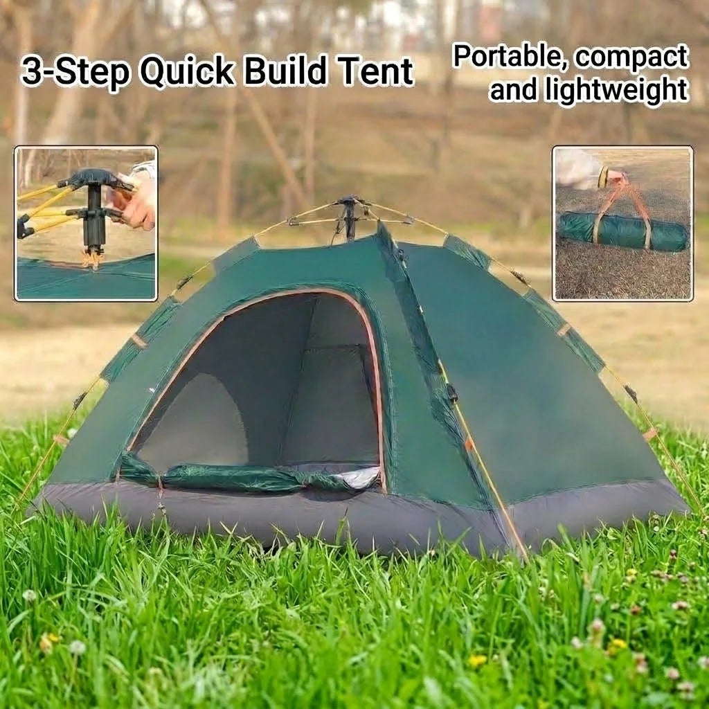 Experience the Great Outdoors with Our 2-3 Person Instant Pop Up Camping Tent - Waterproof, UV Protected, and Lightweight for Ultimate Convenience!