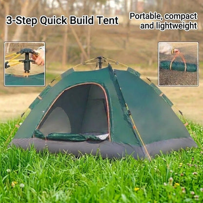 Experience the Great Outdoors with Our 2-3 Person Instant Pop Up Camping Tent - Waterproof, UV Protected, and Lightweight for Ultimate Convenience!